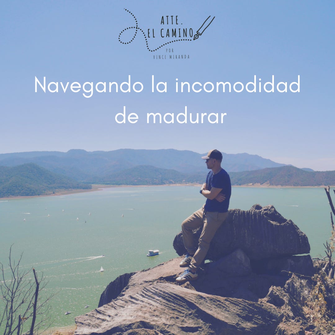 Navegando la incomodidad de madurar. - by @Vince_Miranda, image size:1080x1080