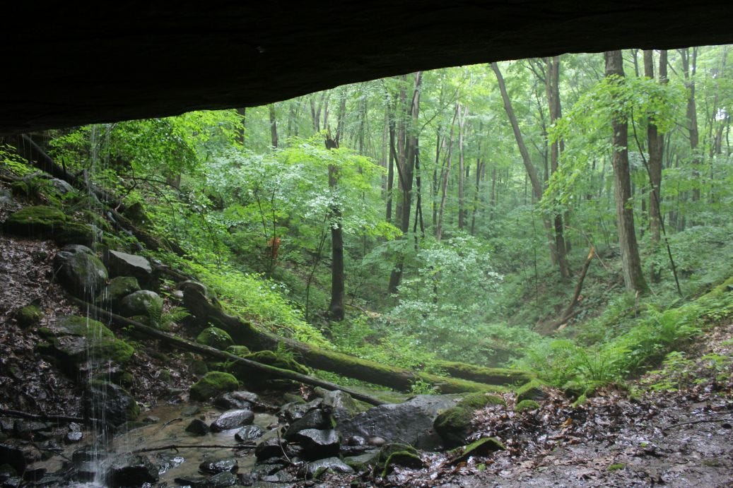 Ferguson falls and rock shelter, Malabar Farm