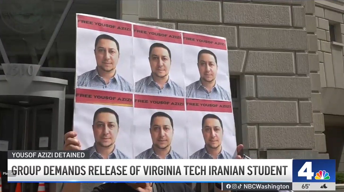 Video: CAIR Calls for Immediate Release of Virginia Tech Iranian Grad Student Yousuf Azizi from ICE Custody Video: CAIR Calls for Immediate Release of Virginia Tech Iranian Grad Student Yousuf Azizi from ICE Custody