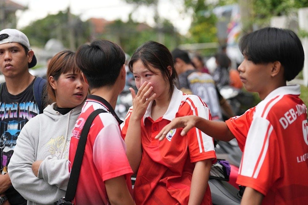 A schoolgirl cries outside her school where deaths and injuries were reported after a shooting in Thailand's Nonthaburi province, Friday, Aug. 7, 2026 (AP) A schoolgirl cries outside her school where deaths and injuries were reported after a shooting in Thailand's Nonthaburi province, Friday, Aug. 7, 2026 (AP)