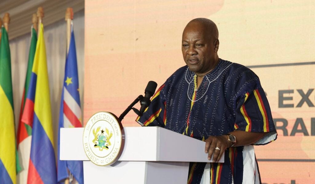 Ghanaian President John Mahama