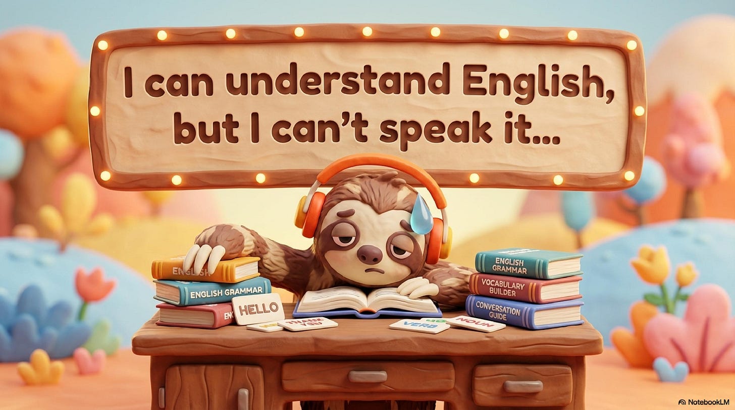 「聞けるのに話せない」悩みを解決するECHOアプローチの解説画像。映画評論家と映画監督の比喩を用い、リスニングが脳で『ゴミ処理』されず血肉になるための『能動的な聴き方』の重要性を説明している。 「聞けるのに話せない」悩みを解決するECHOアプローチの解説画像。映画評論家と映画監督の比喩を用い、リスニングが脳で『ゴミ処理』されず血肉になるための『能動的な聴き方』の重要性を説明している。