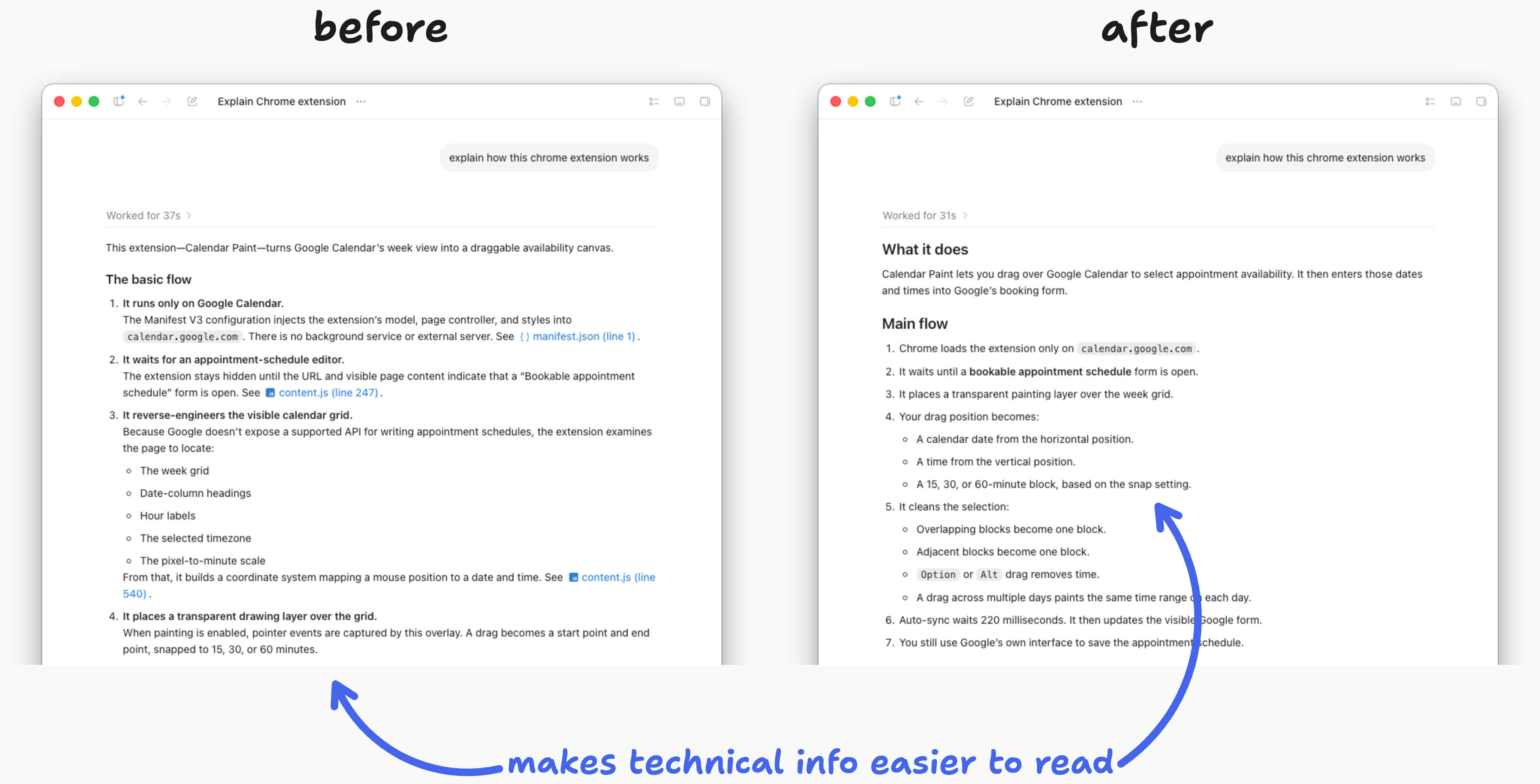 Make it readable