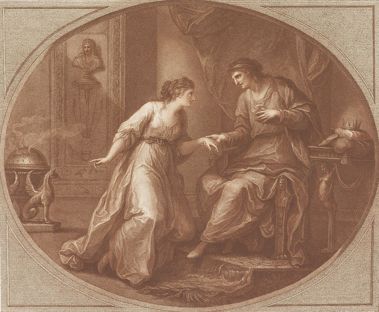 King Psammetichus of Egypt in Love with Rhodopis, Francisco Bartolozzi, 1783 King Psammetichus of Egypt in Love with Rhodopis, Francisco Bartolozzi, 1783