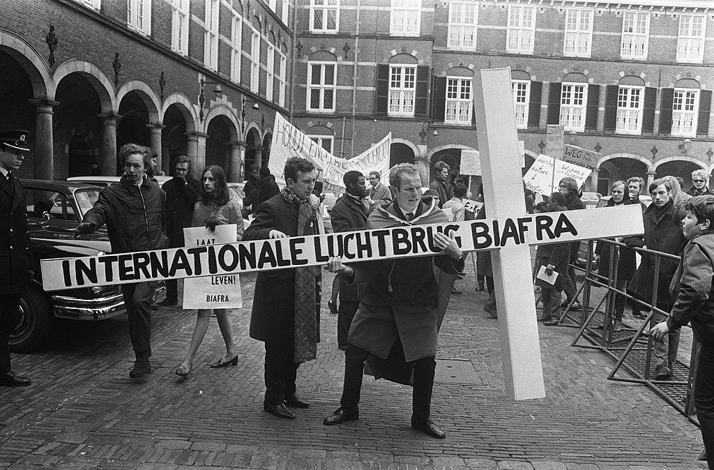 Pro-Biafra protestors in the Hague Pro-Biafra protestors in the Hague