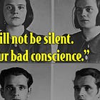 “We will not be silent. We are your bad conscience.”