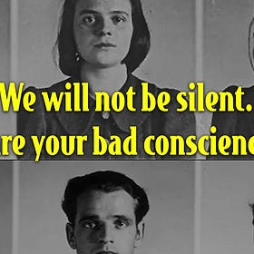 “We will not be silent. We are your bad conscience.”
