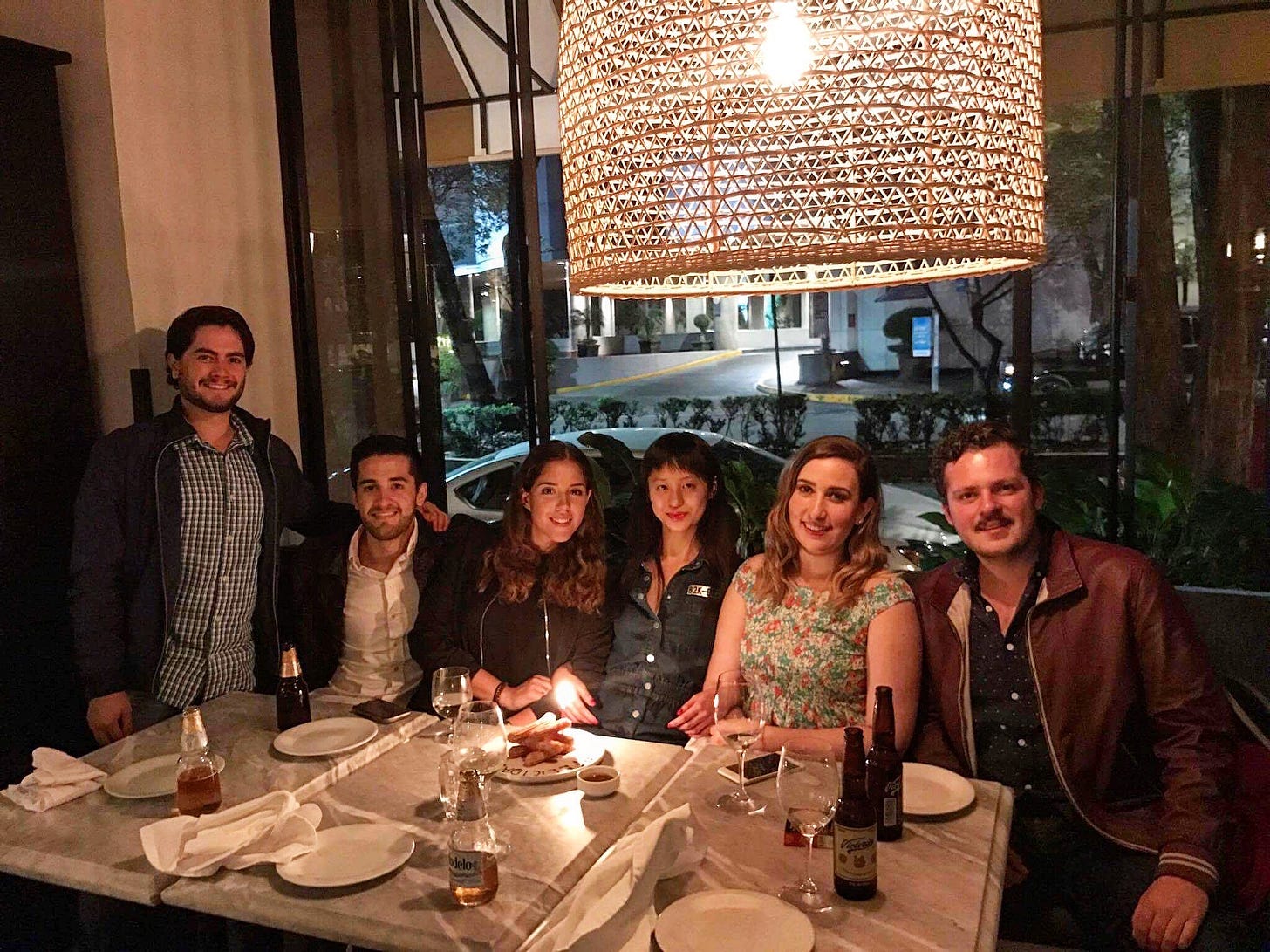 Birthday dinner with friends in Mexico