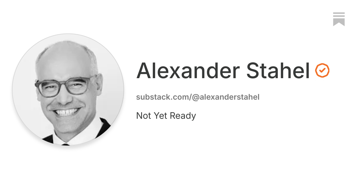 Alexander Stahel | Substack