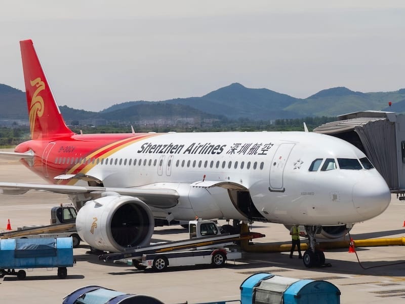 Shenzhen Airlines Airbus A320neo on the tarmac