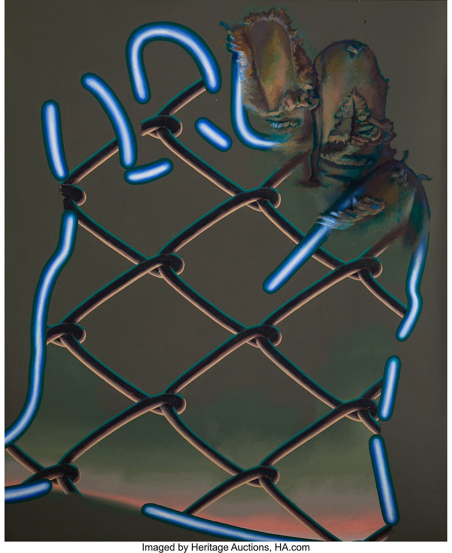 Fred Gutzeit (b. 1940) Neon Line & Chine Link Wo