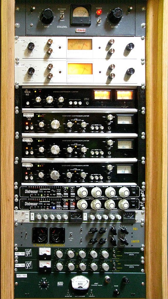 A rack of compressors A rack of compressors