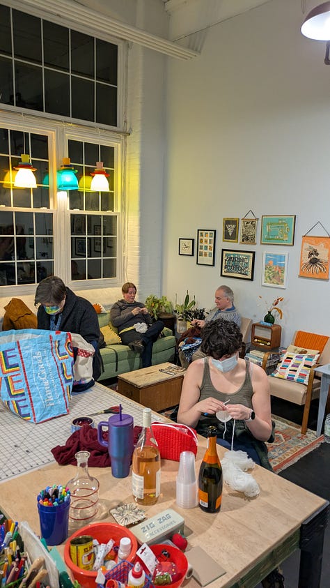 A collection of images from craft night and classes this past year!