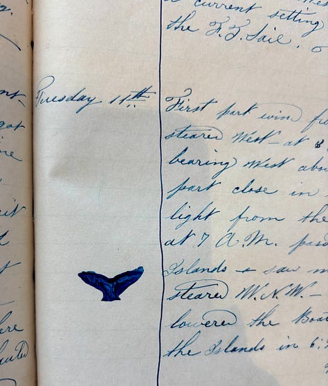 Whaling ship Sharon captain's logbook, Martha's Vineyard