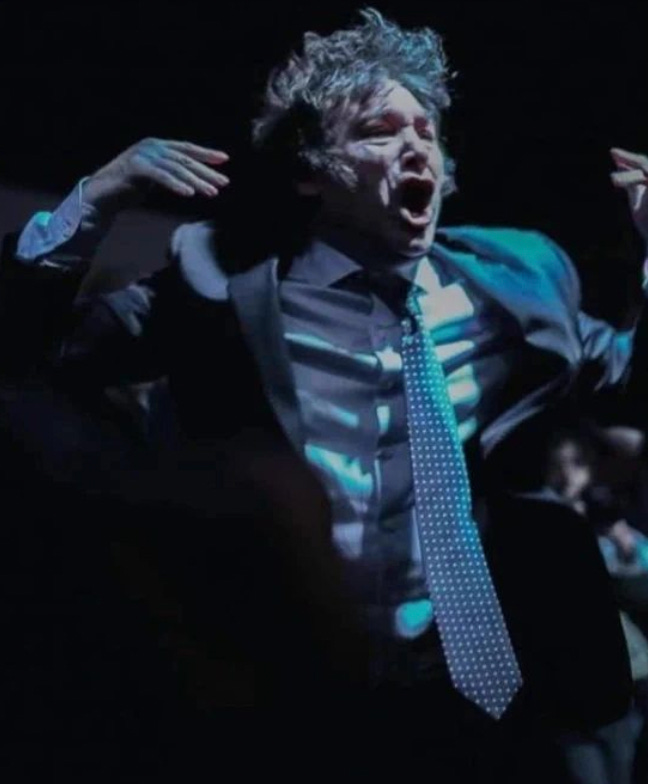 Javier Milei during a campaign rally. Courtesy photo.