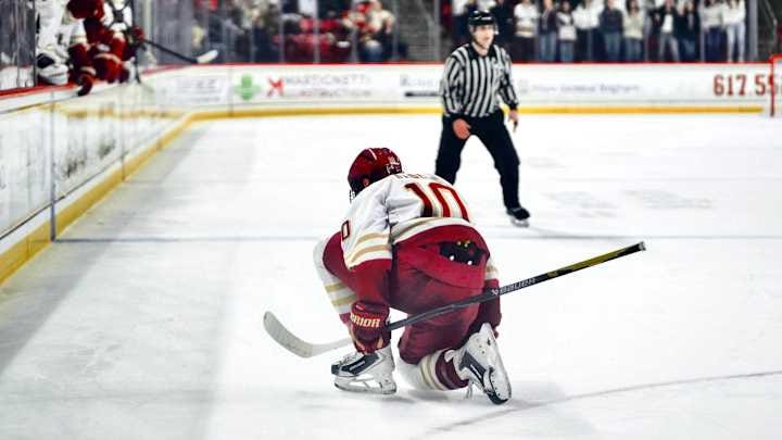 Hagens Propels No. 12 BC Men's Hockey Past No. 10 UConn, 5-2, With Hat Trick