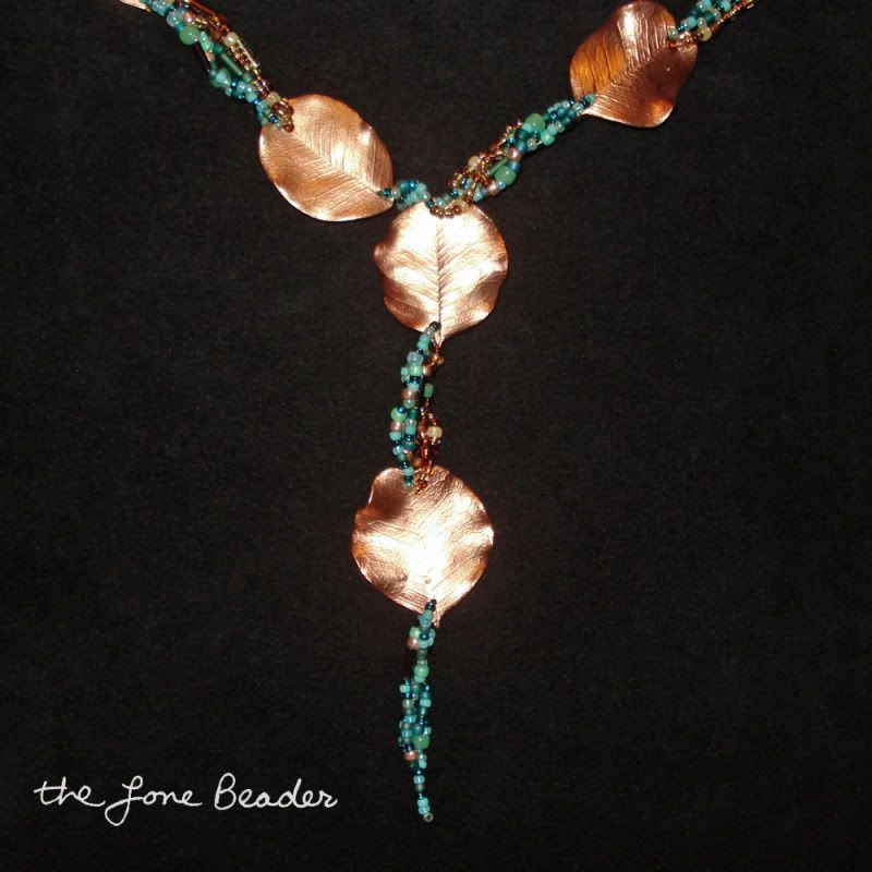 falling leaves colors of autumn artbeads.com beaded necklace peyote thelonebeader copper falling leaves colors of autumn artbeads.com beaded necklace peyote thelonebeader copper