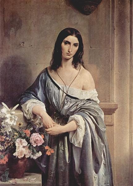 Melancholic Thoughts, c.1840 - c.1841 - Francesco Hayez