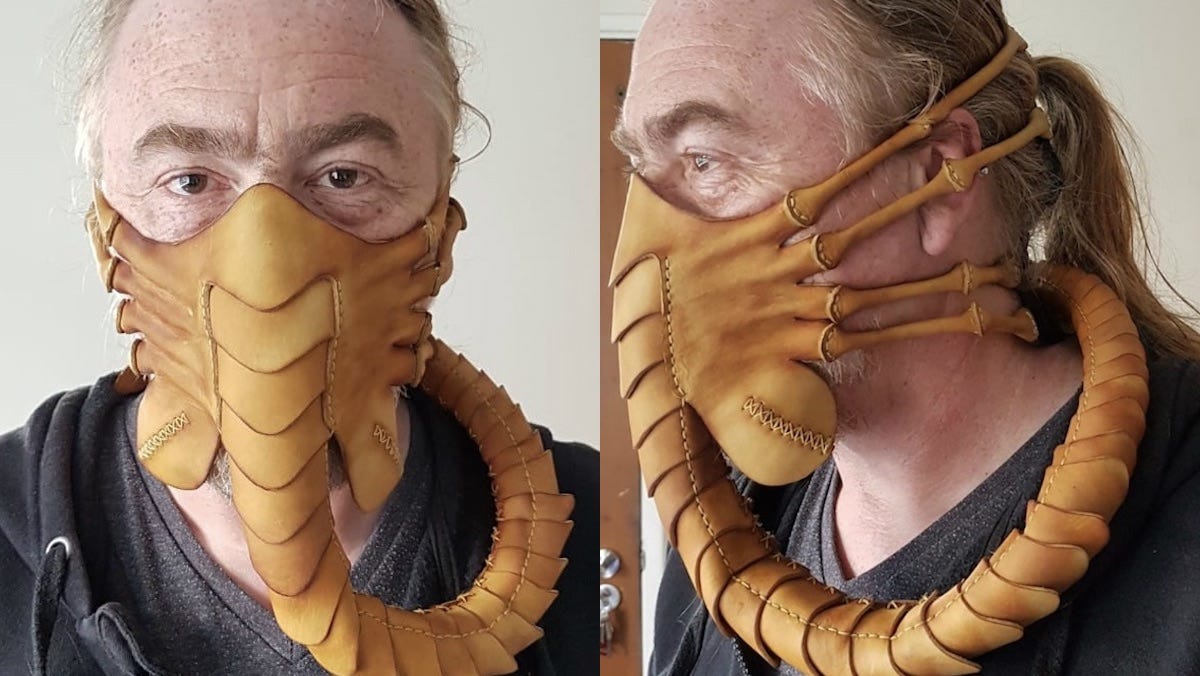 Stay Safe With Original ALIEN Leather Facehugger Mask_1 Stay Safe With Original ALIEN Leather Facehugger Mask_1