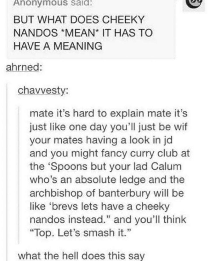 This may contain: the text on this page says, but what does cheeky nanodos mean it has to have a meaning? This may contain: the text on this page says, but what does cheeky nanodos mean it has to have a meaning?