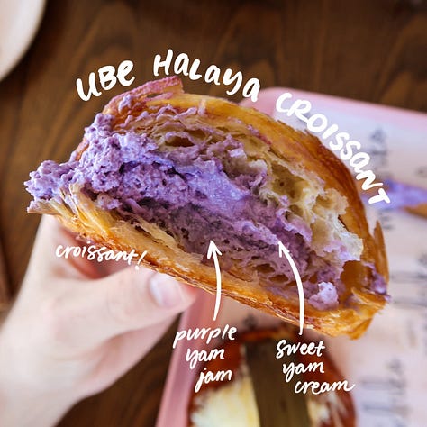 Cafe Mochiko Ube Halaya Croissant