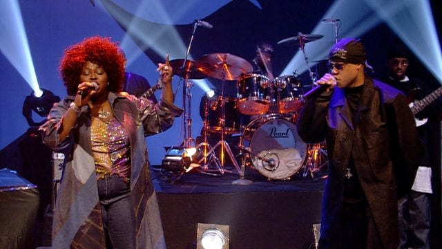 BBC Two - Later... Live Tracks, Guru's Jazzmatazz ft. Angie Stone & Herbie  Hancock – Keep Your Worries (Later Archive 2000)