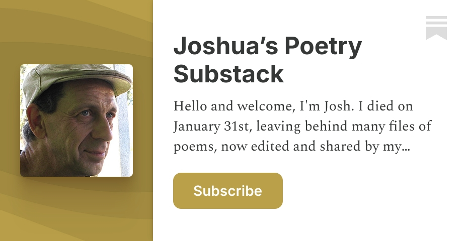 Joshua’s Poetry Substack | Substack