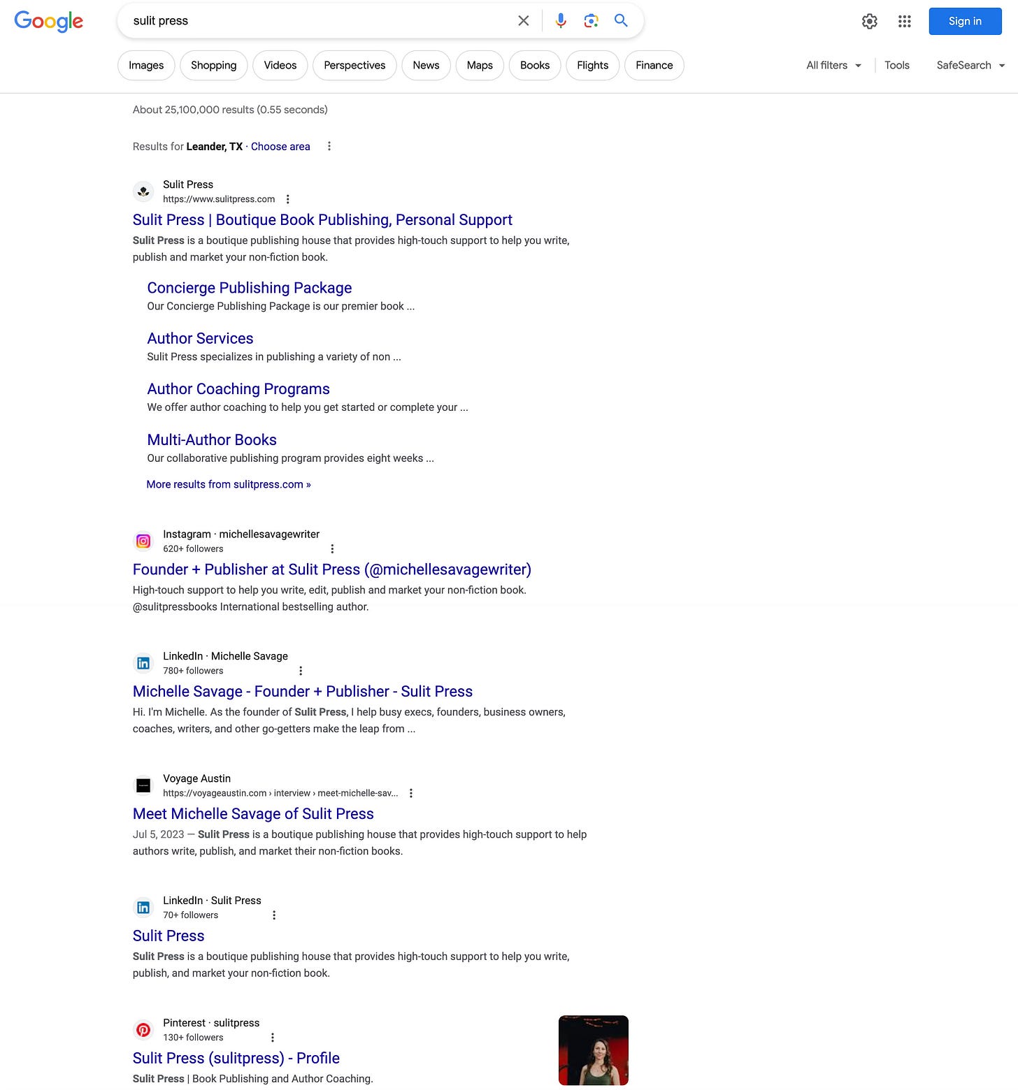 Sulit Press search branded keywords