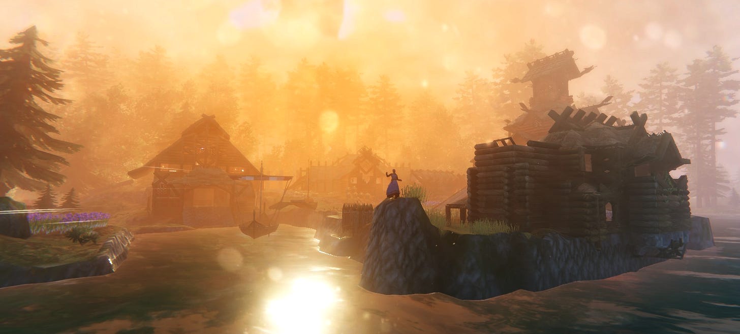Sunset over the homestead