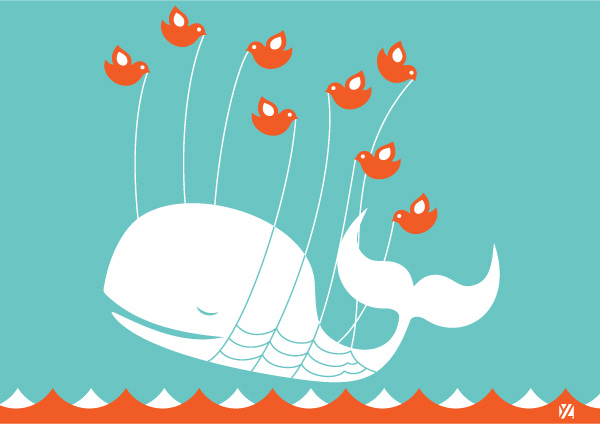 Drawing of a white beluga whale lifted by several orange birds, against a pale blue-green sky and above orange and white waves. Drawing of a white beluga whale lifted by several orange birds, against a pale blue-green sky and above orange and white waves.