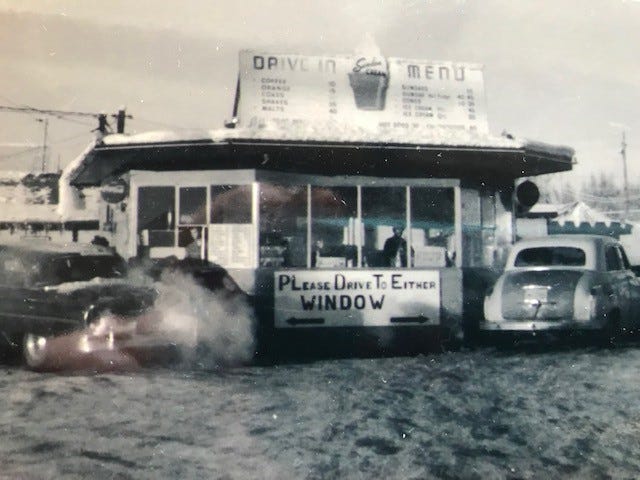 A&W Rootbeer, Anchorage, Alaska's first drive-in.