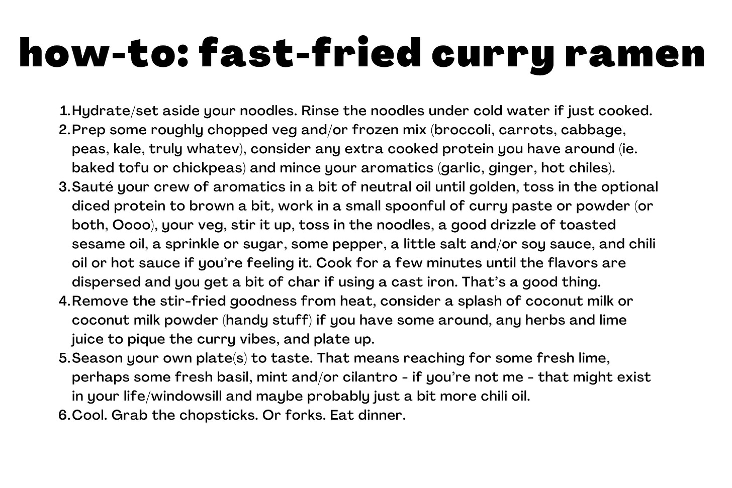 recipe card for ramen