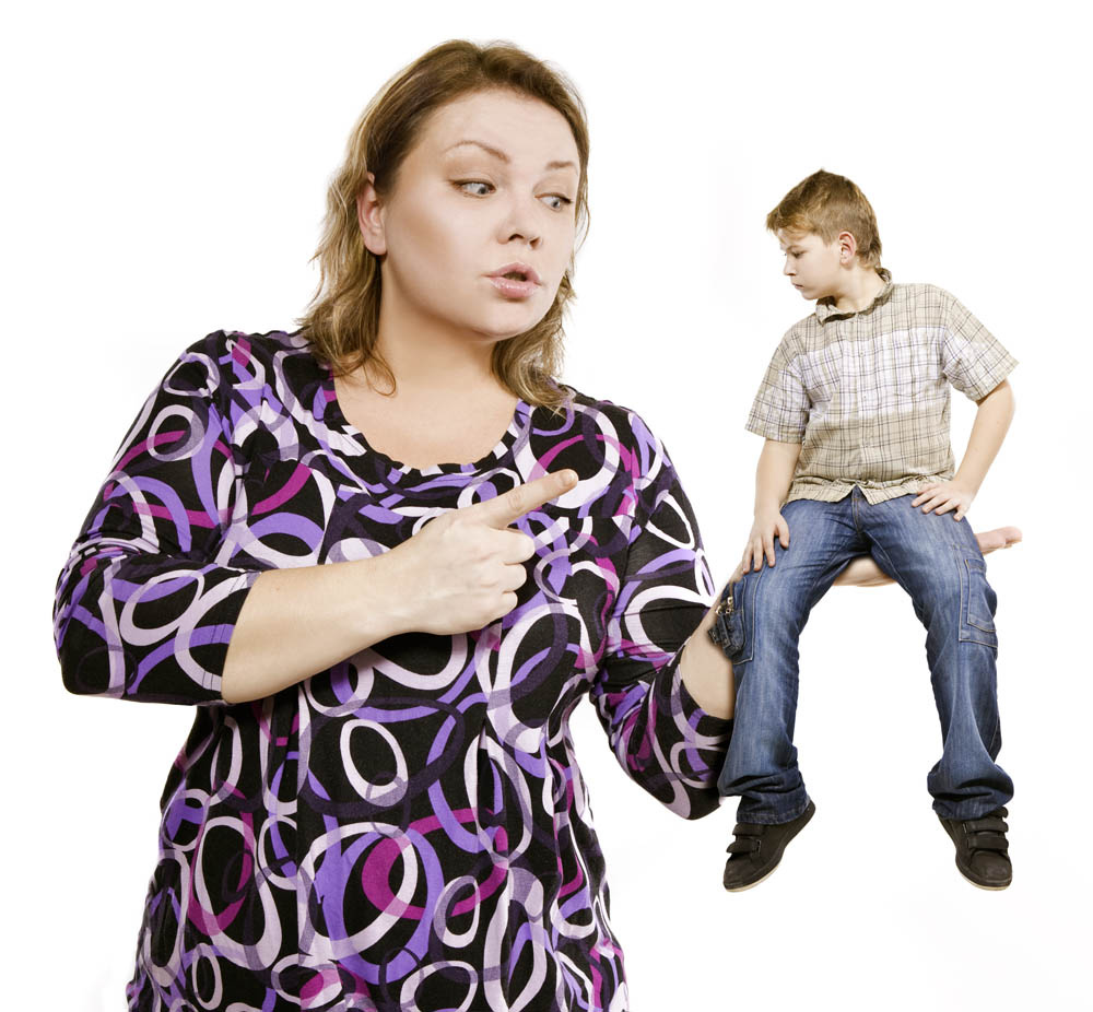 adult controlling child