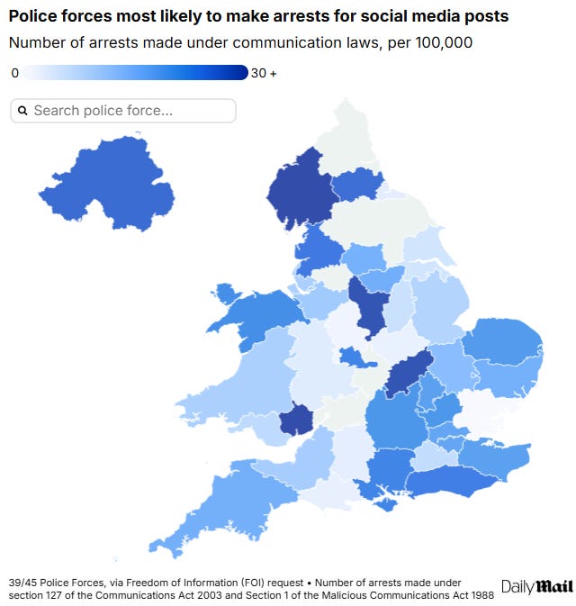 Police State: UK Arrested 10,000 Residents In 2024 Over Social Media Posts
