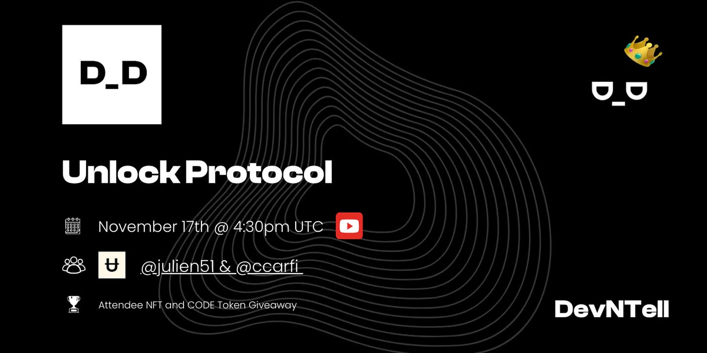 DevNTell: Unlock Protocol