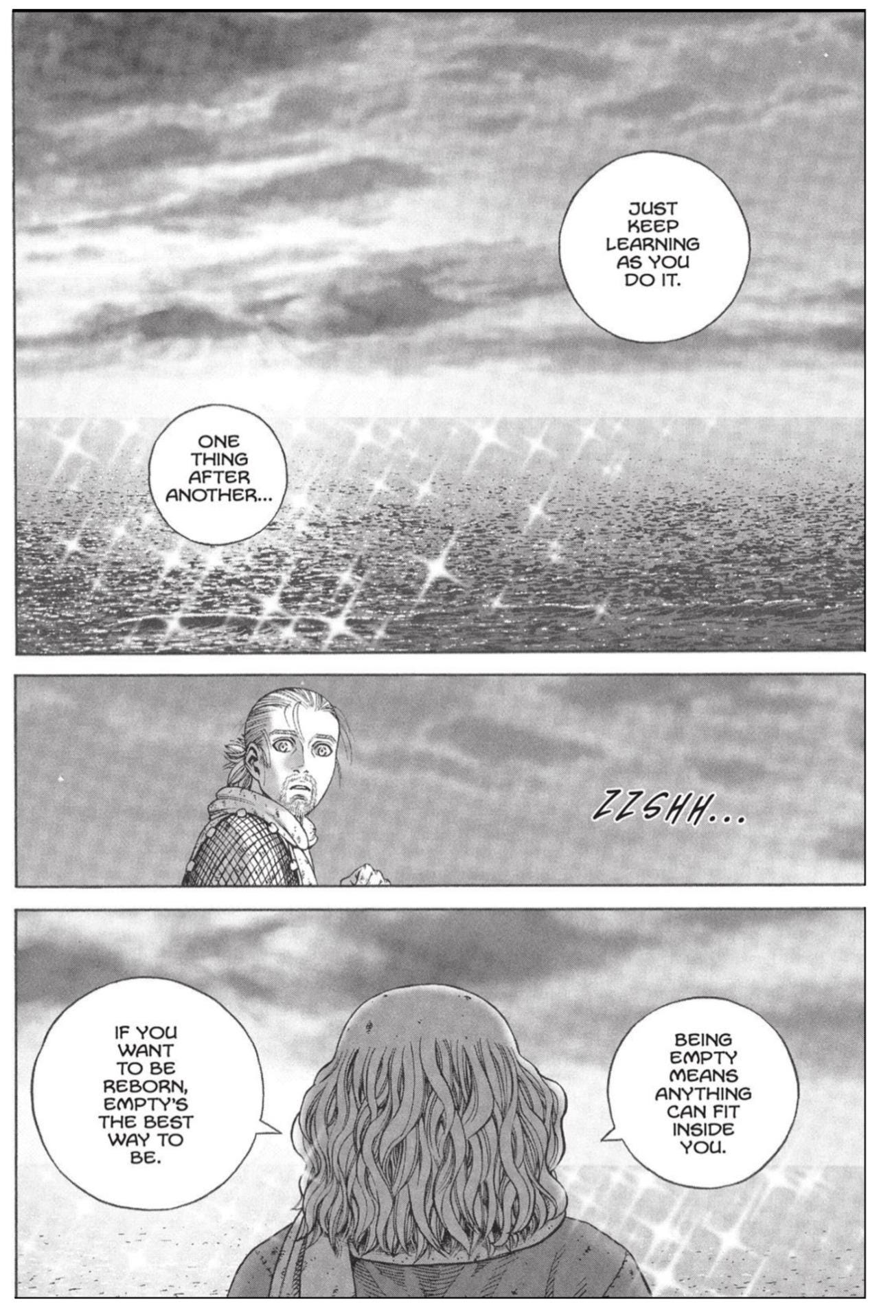 r/mangapanels - I was feeling empty and in a way relating to Thorfinn (without the whole murder stuff lmao) and then this panel hit like a truck. Learning a lot from Vinland Saga.