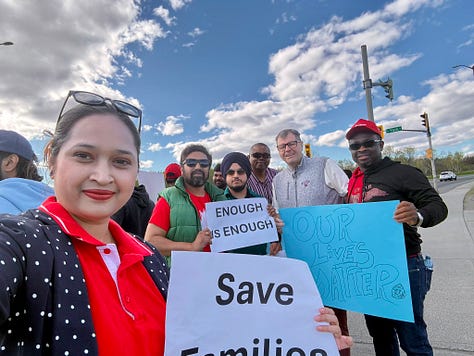 Les membres des ALPs de Sudbury et de Nickel Belt mènent une manifestation