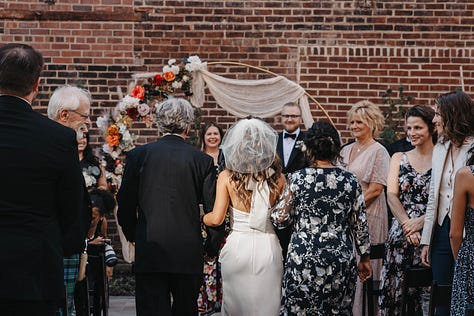 Collection of photos and faces from wedding