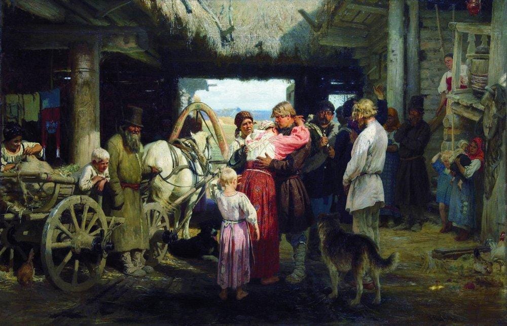 Seeing off a recruit (1879), State Russian Museum Seeing off a recruit (1879), State Russian Museum