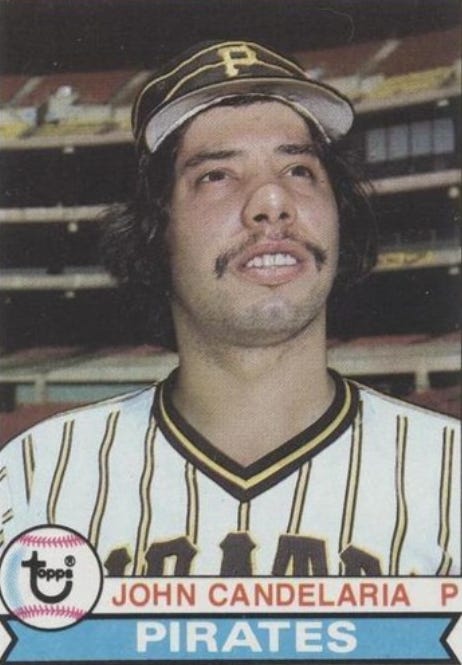 John Candelaria in Pirates uniform.