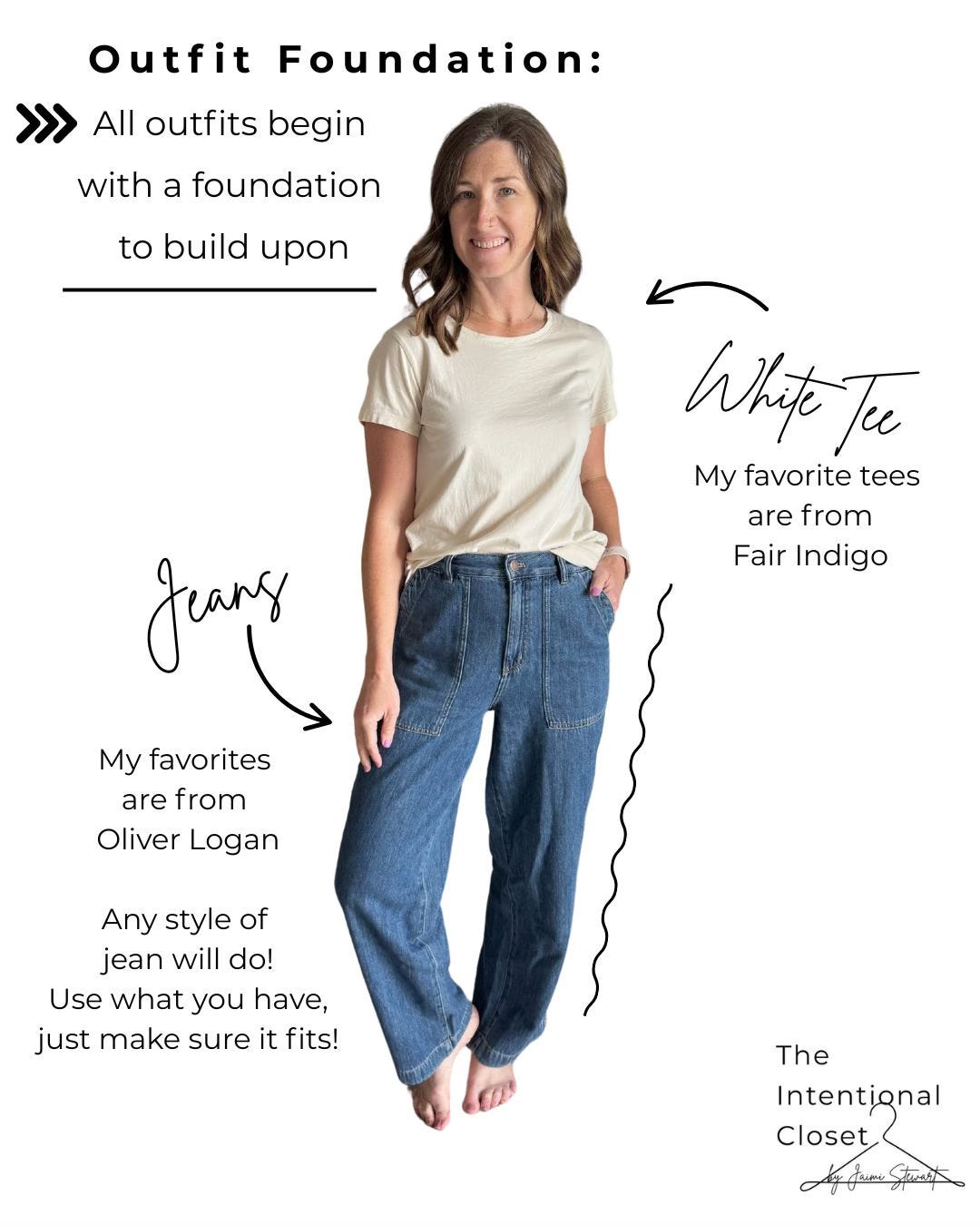 jeans and t-shirt, outfit building, style over 30