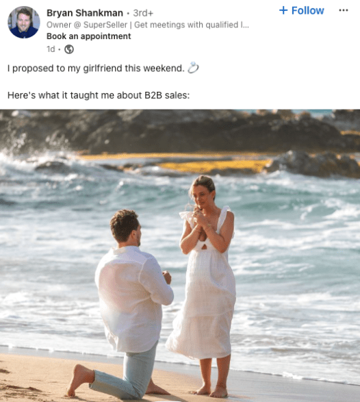 The proposal post where someone turns a marriage into a sales lesson