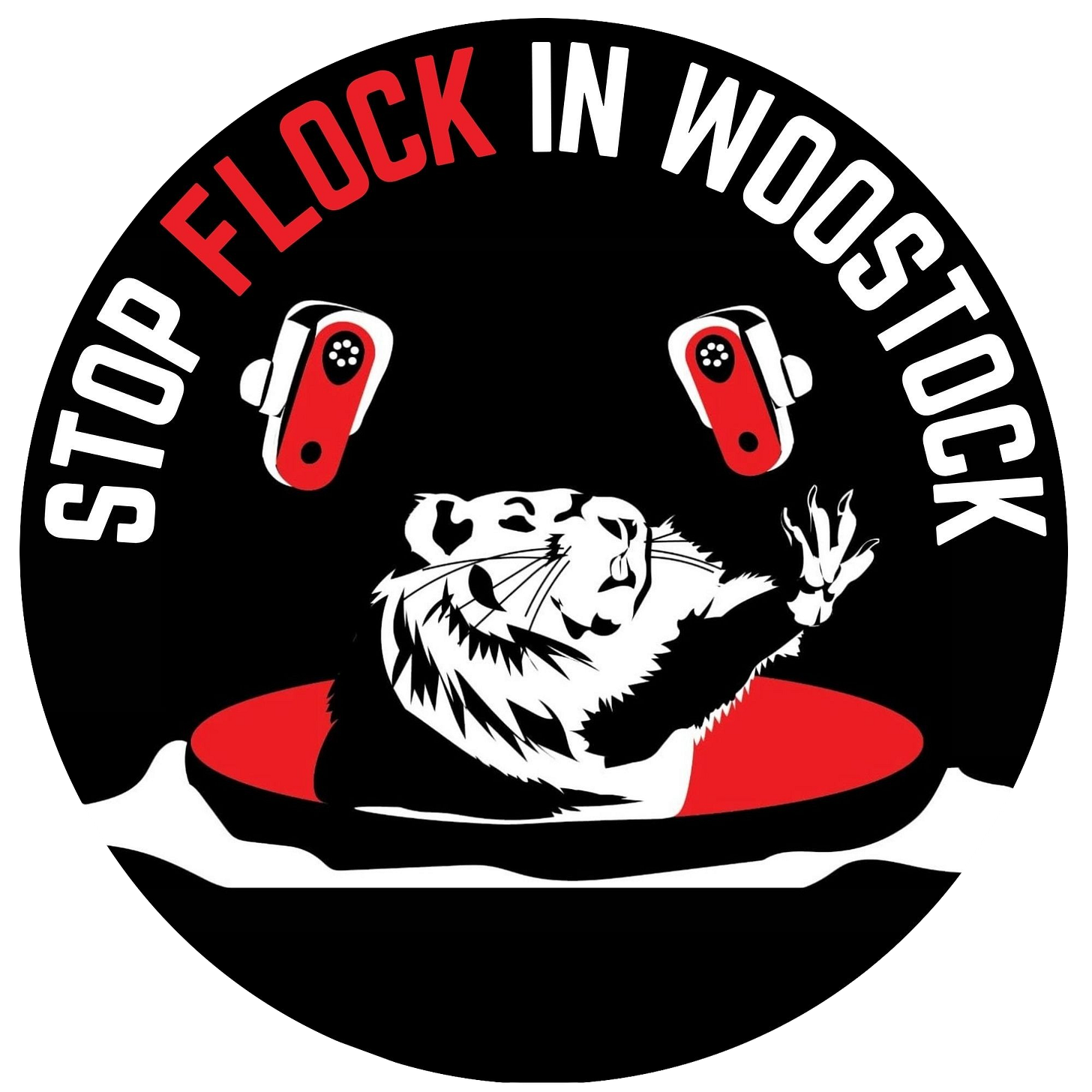 Stop Flock In Woodstock Groundhog Logo