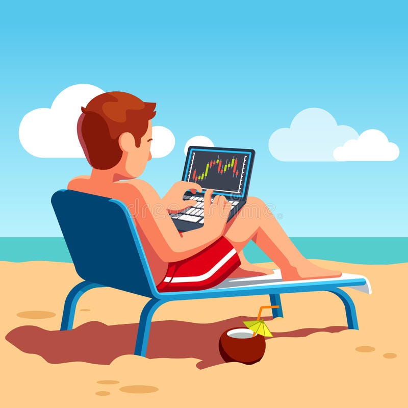 Stock Market Trader Selling and Buying Shares Stock Vector - Illustration  of marketing, financial: 91590411