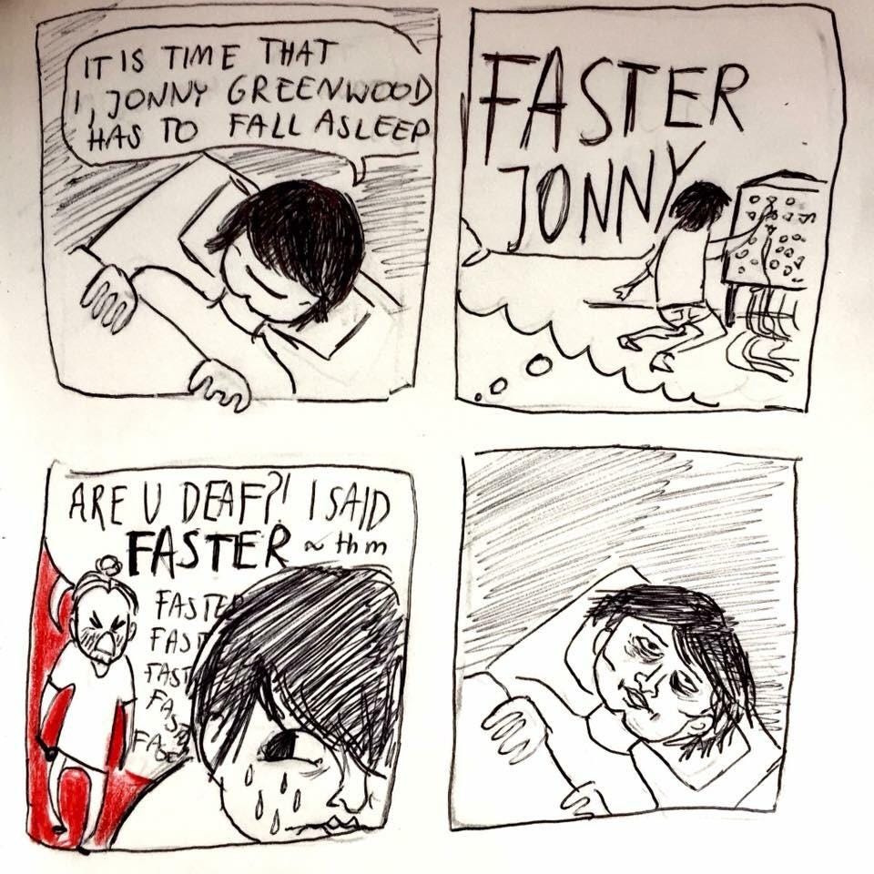 Why Jonny looks stressed : r/radiohead