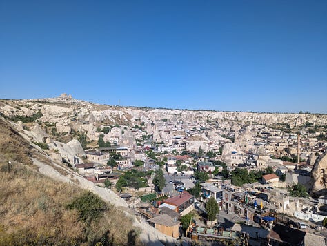 Görkündere Valley and view over Göreme