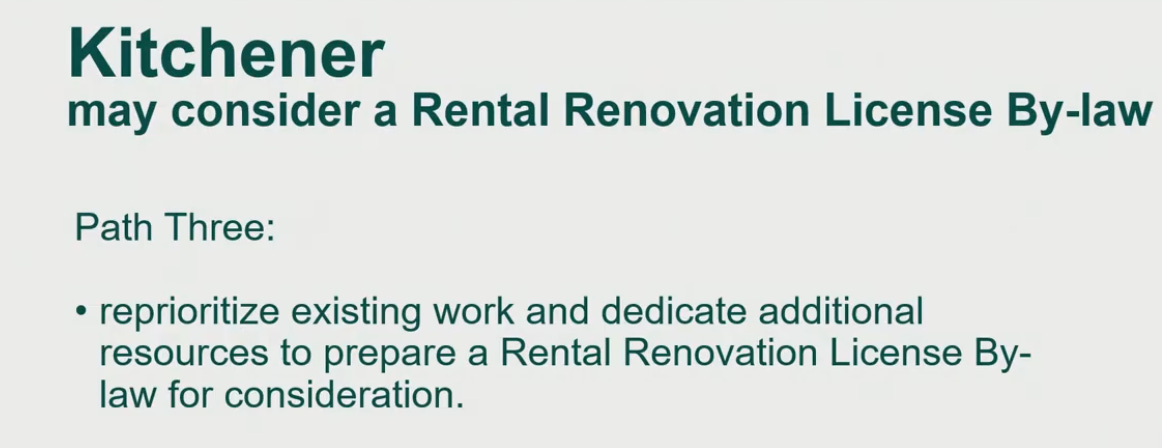 Slidedeck image outlining that Path 3 requires reprioritizing existing housing work.