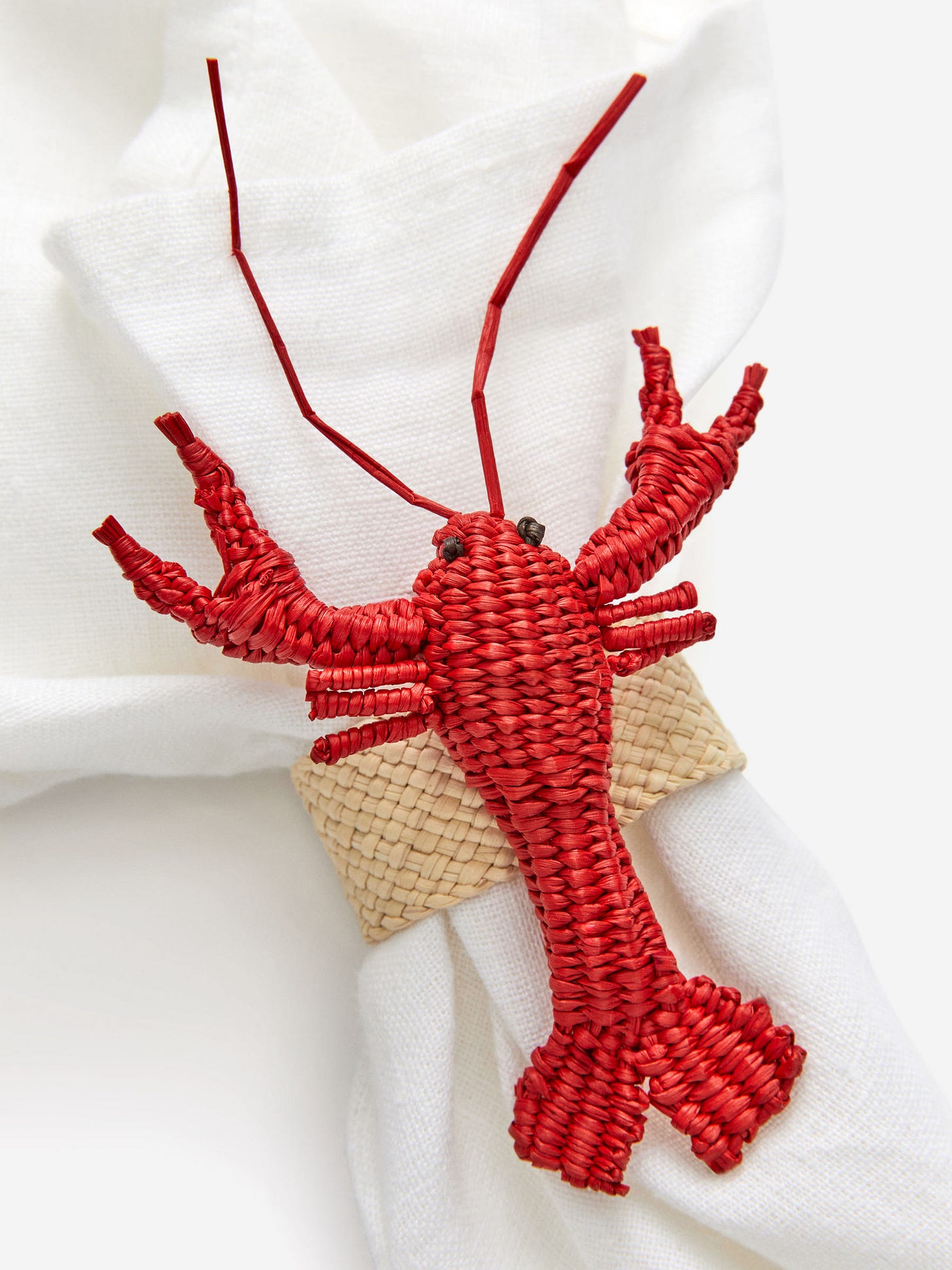Guanabana Lobster Napkin Ring - Red/Beige - Homeware