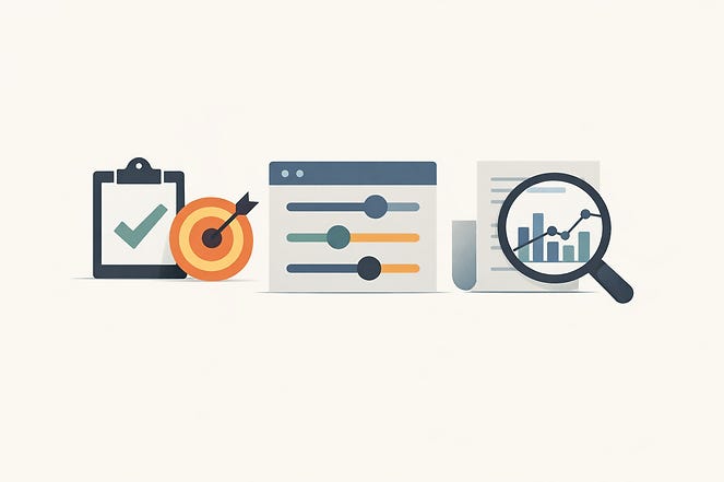 Measurable accuracy, flexibility for usability, and observability.