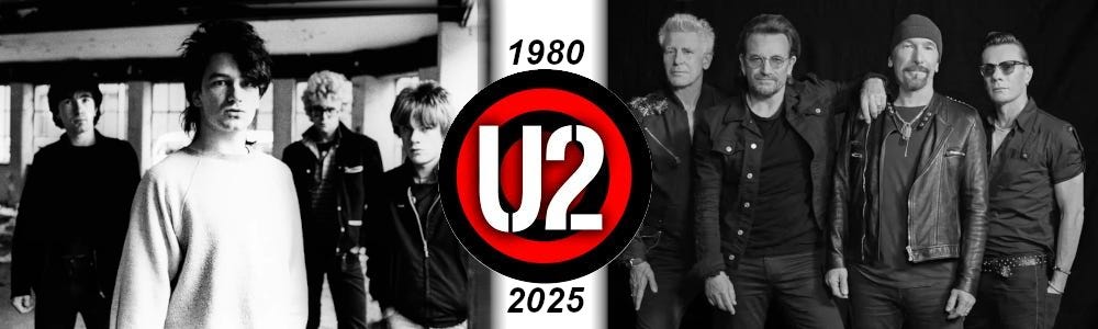 U2 - 1980-2025, Ranked - by Dylan Pike